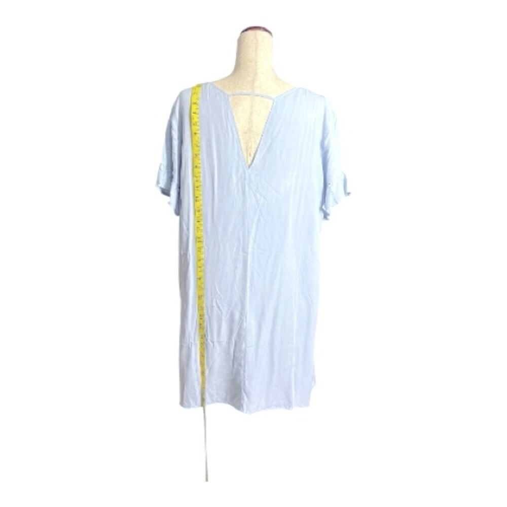 NWT Lulu's Light Blue Mini Dress with Flutter Sleeves Size XL F0105 - Picture 2 of 7